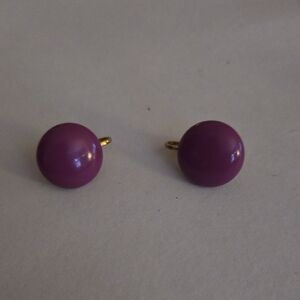 Vintage Purple Bead Earrings